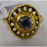 An 18ct gold single stone,