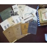 An early 20thC uncollated and eclectic collection of mainly French funeral related brochures: to