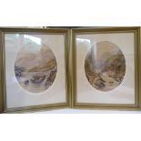 Albert E Ash - a pair of Scottish Highland riverscapes watercolours bearing signatures 10.