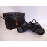 A pair of German 1916/1917 Carl Zeiss Marineglas 6x30 binoculars, in a moulded,