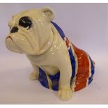 A Royal Doulton china model, a seated British Bulldog,