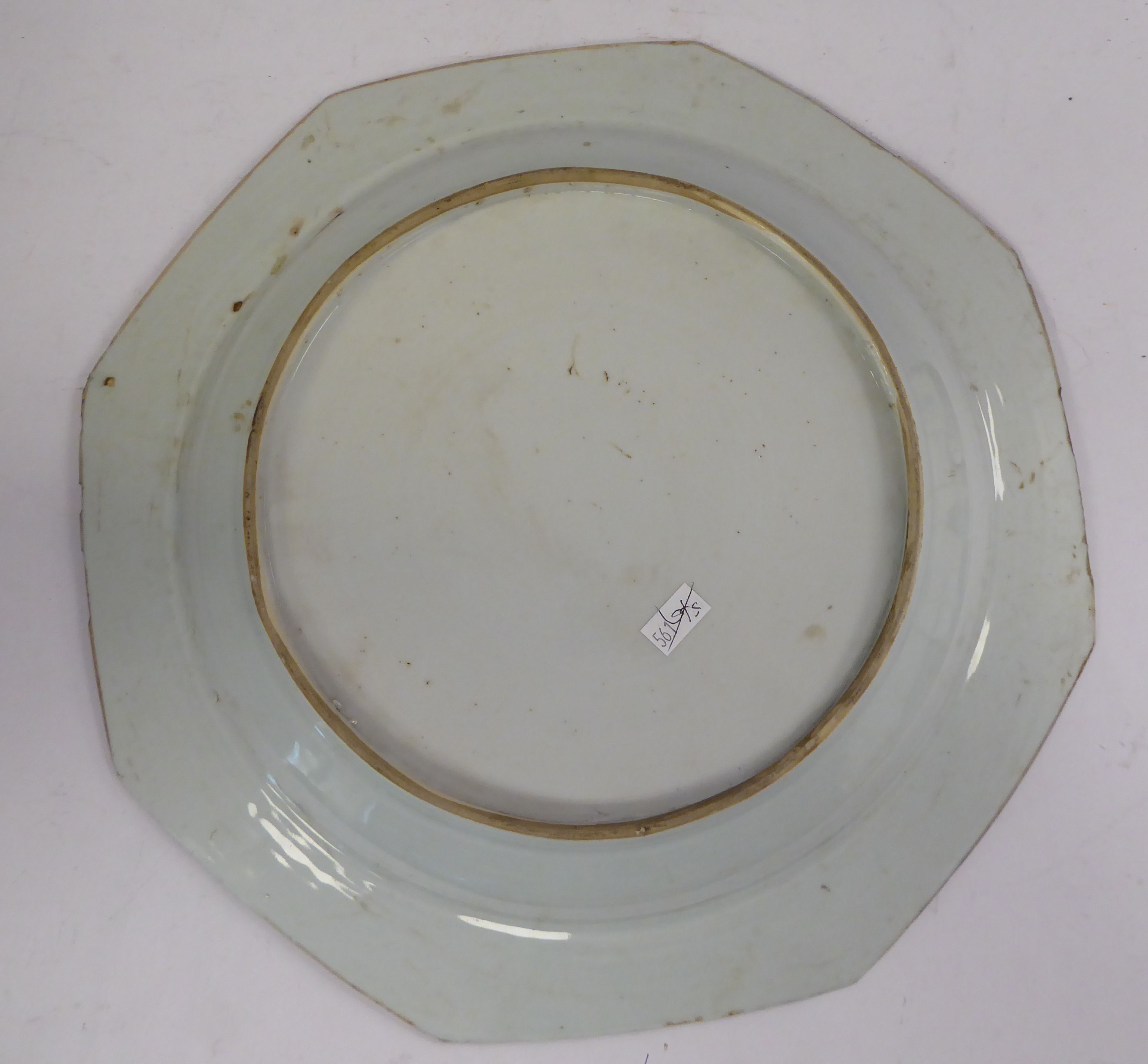 A late 18thC Chinese porcelain dish of octagonal form, - Image 2 of 7