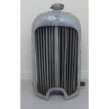 A chromium plated radiator cowl for a 'vintage' Lagonda motor car