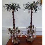 A pair of late 19thC table candelabra ornaments,