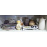 1960s & later studio pottery: to include vases, plates and bowls,