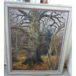 Aldus - a woodland study oil on canvas bears a signature 39'' x 31'' framed SR