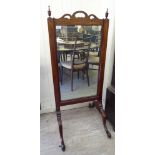 An early 19thC mahogany framed dressing mirror,