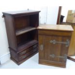 An early 20thC mahogany, table top cabinet, comprising two open compartments,