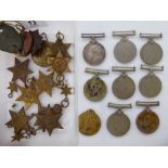 Various British Great War and WWII Service Medals and Stars CS