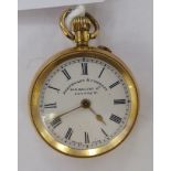 A Shepherd & Company 15ct gold cased pocket watch,