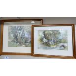 Gladys Crook - 'The Ford' and 'Wayside View' pen,