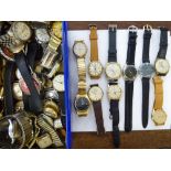 Gentlemen's gold plated and other cased wristwatches: to include a 1970s Sicura example CS