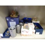 Swarovski Crystal and other ornaments: to include animals and Lilliput Lane cottages largest 8''h