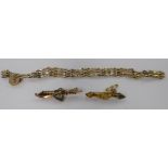 A 9ct gold gatelink bracelet,