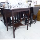 Small furniture: to include a 1920s oak drop leaf dining table,