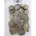 Uncollated pre-1947 British 'silver' coins: to include half-crowns and shillings CS
