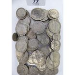 Uncollated pre-1947 British 'silver' coins: to include half-crowns and florins CS