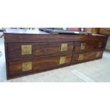 An early 1970s bespoke rosewood hanging cabinet of box design with an inset mottled stone coloured,