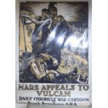 Frank Brangwyn - 'Mass Appeals to Vulcan' a Daily Chronicle war cartoon poster,