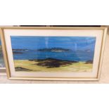 Roy Evans - two similar Welsh seascapes mixed media on paper bearing signatures 16'' x 26'' &