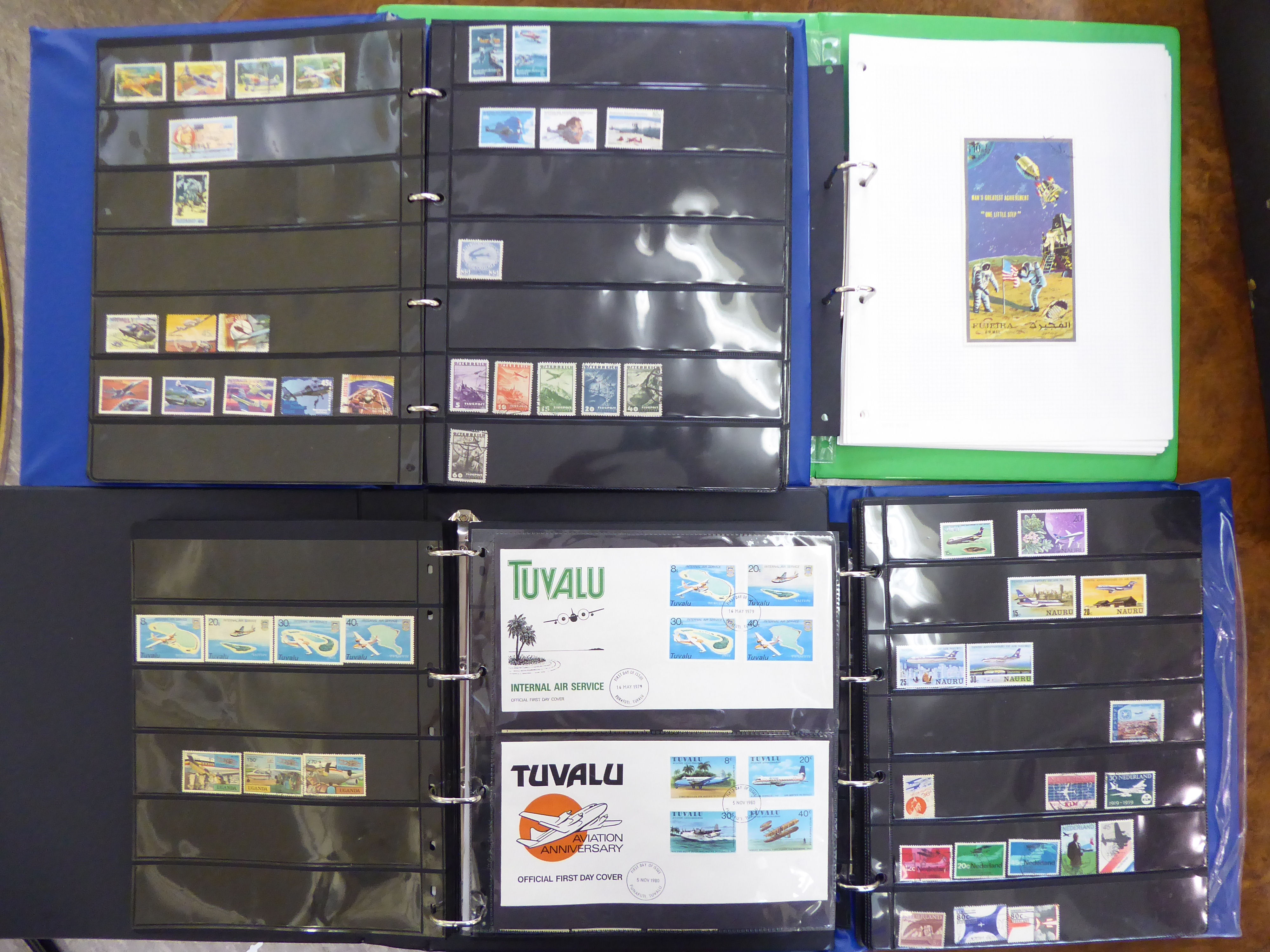 Postage stamps, aviation from various countries comprising unmounted,