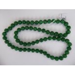 A Jade bead necklace 11