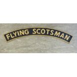 A cast and patinated iron sign 'Flying Scotsman' CA