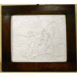 A KPM semi-translucent white porcelain plaque,