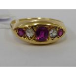 An 18ct gold ruby and diamond,