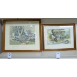 Gladys Crook - 'The Ford' and 'Wayside View' pen,