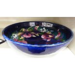 A 1930s Moorcroft pottery shallow fruit bowl bears painted & impressed marks 12.