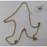 A 9ct gold belcher link neckchain 11