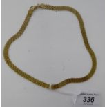 A yellow metal textured bar link necklace 11