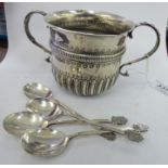 A late Victorian silver twin handled cup London 1889;