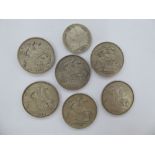 Seven late Victorian coins,