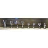19thC & later pedestal toasting and other glasses OS1