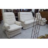 A Parker Knoll cream coloured,