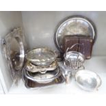 Silver plated ware: to include a decoratively embossed bead bordered carrier OS4