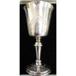 A silver pedestal goblet,