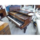 A John Broadwood & Sons of London mahogany cased baby grand piano, frame no.