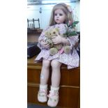 A Deshi porcelain doll by TF Holmes 'Kerstin' 27''h BSR