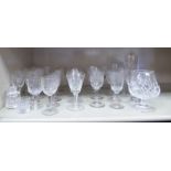 Edwardian and later pedestal drinking glasses with etched and/or line-cut decoration OS3