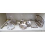Silver plated tableware: to include a scallop shell design strawberry set OS5