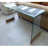 A modern glass console table 27.