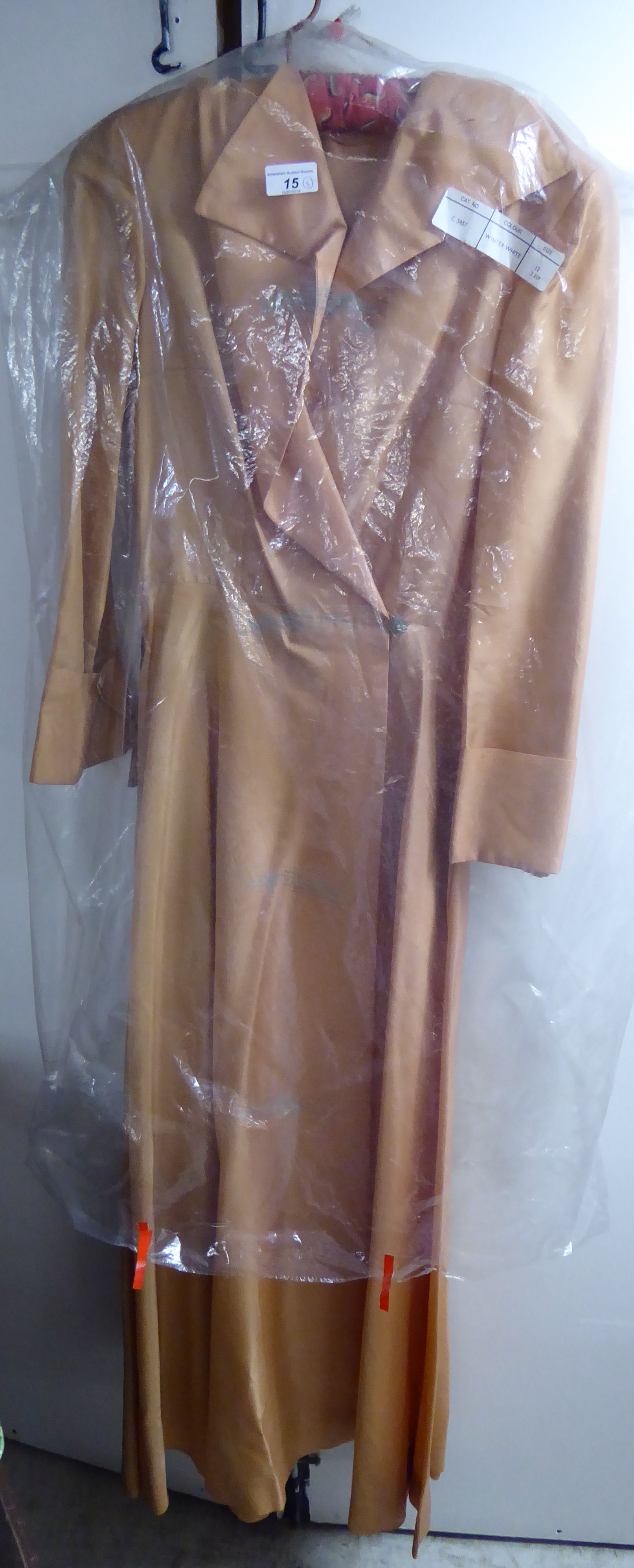 A musquash fur coat with a silk lining; - Image 2 of 2