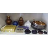 Modern Asian collectables: to include cloisonne vases various form & sizes OS1