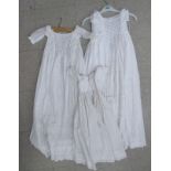 Four late 19th/early 20thC baby's cotton day/Christening gowns S