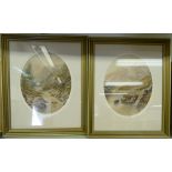 Albert E Ash - a pair of Scottish Highland riverscapes watercolours bearing signatures 10.