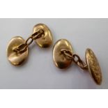 A pair of 9ct gold,