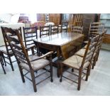 A Titchmarsh & Goodwin Old English oak gateleg dining table,